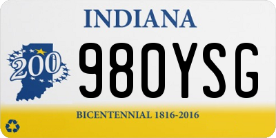 IN license plate 980YSG