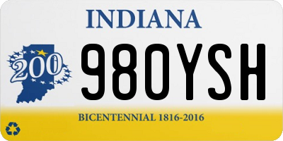 IN license plate 980YSH