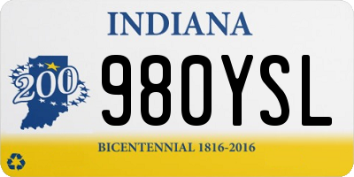 IN license plate 980YSL