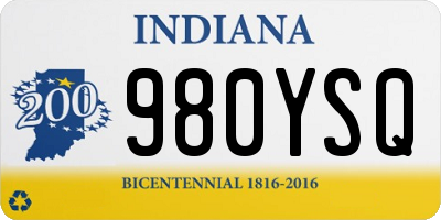 IN license plate 980YSQ