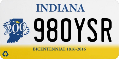 IN license plate 980YSR
