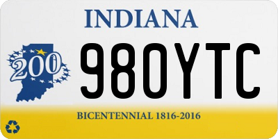 IN license plate 980YTC