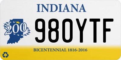 IN license plate 980YTF