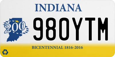 IN license plate 980YTM