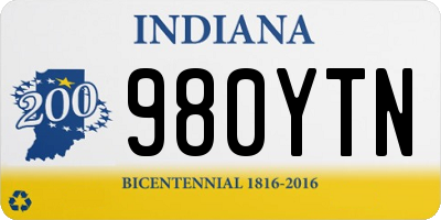 IN license plate 980YTN