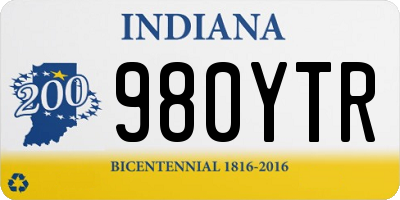 IN license plate 980YTR