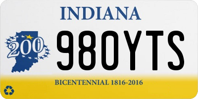IN license plate 980YTS