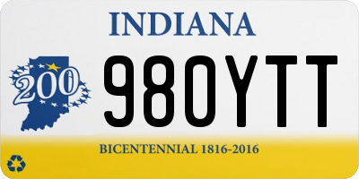 IN license plate 980YTT