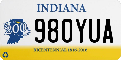 IN license plate 980YUA