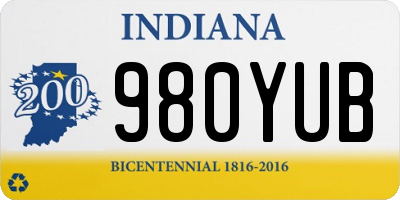 IN license plate 980YUB