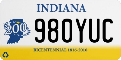 IN license plate 980YUC
