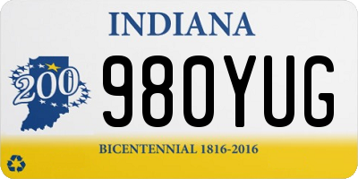 IN license plate 980YUG