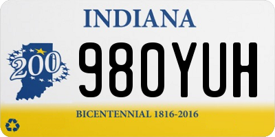 IN license plate 980YUH