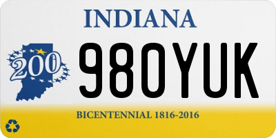 IN license plate 980YUK