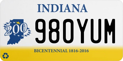 IN license plate 980YUM