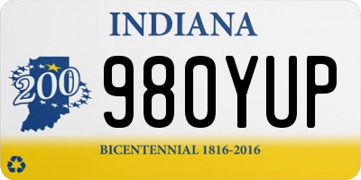 IN license plate 980YUP