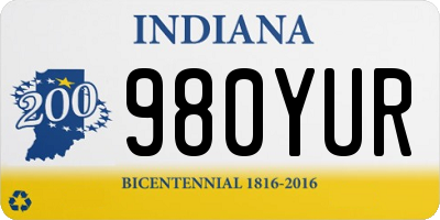 IN license plate 980YUR