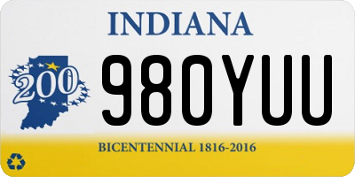 IN license plate 980YUU