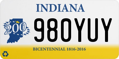 IN license plate 980YUY