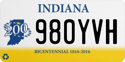 IN license plate 980YVH