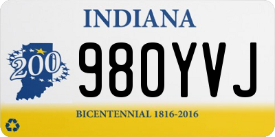 IN license plate 980YVJ