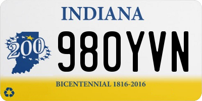 IN license plate 980YVN