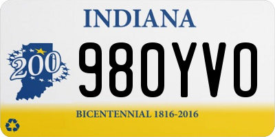 IN license plate 980YVO