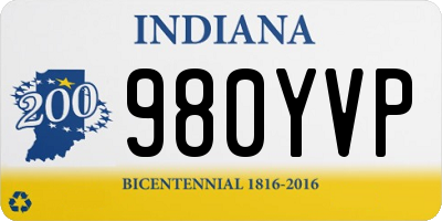 IN license plate 980YVP