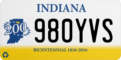 IN license plate 980YVS