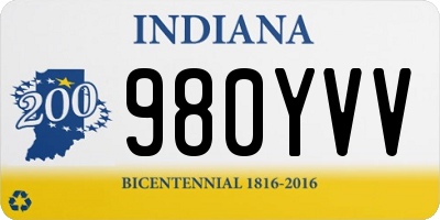 IN license plate 980YVV