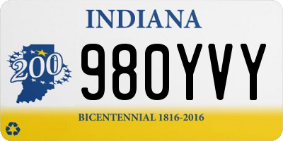 IN license plate 980YVY
