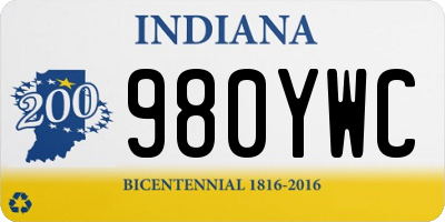 IN license plate 980YWC