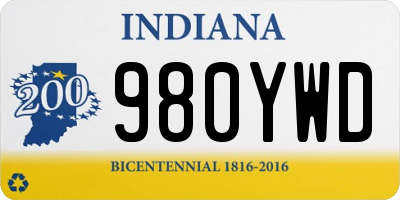 IN license plate 980YWD