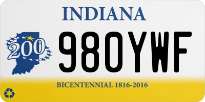 IN license plate 980YWF