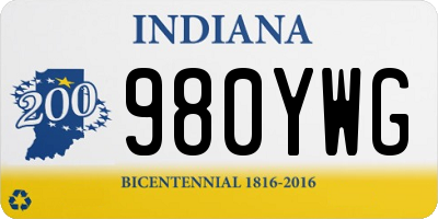 IN license plate 980YWG