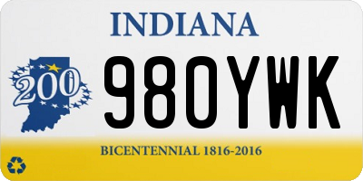 IN license plate 980YWK