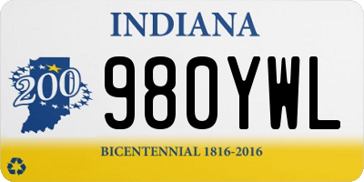 IN license plate 980YWL