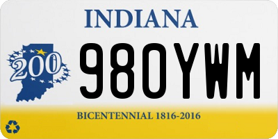 IN license plate 980YWM