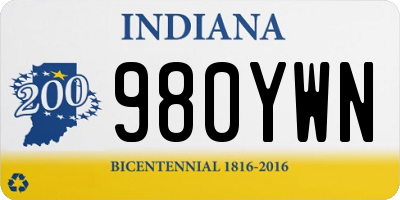 IN license plate 980YWN