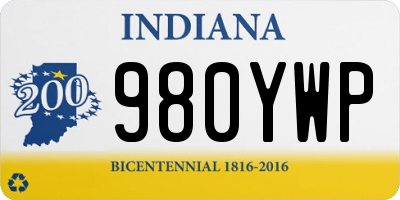 IN license plate 980YWP
