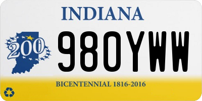 IN license plate 980YWW