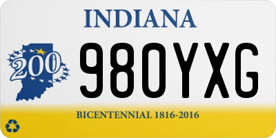 IN license plate 980YXG