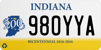 IN license plate 980YYA