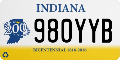 IN license plate 980YYB