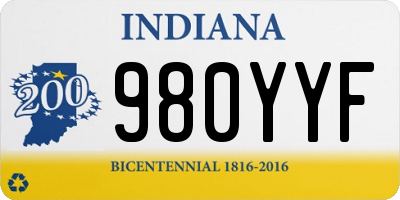 IN license plate 980YYF