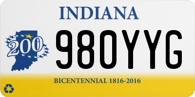 IN license plate 980YYG