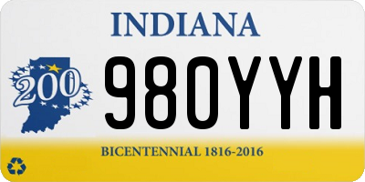 IN license plate 980YYH