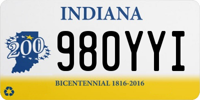 IN license plate 980YYI
