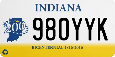 IN license plate 980YYK