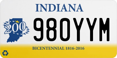IN license plate 980YYM